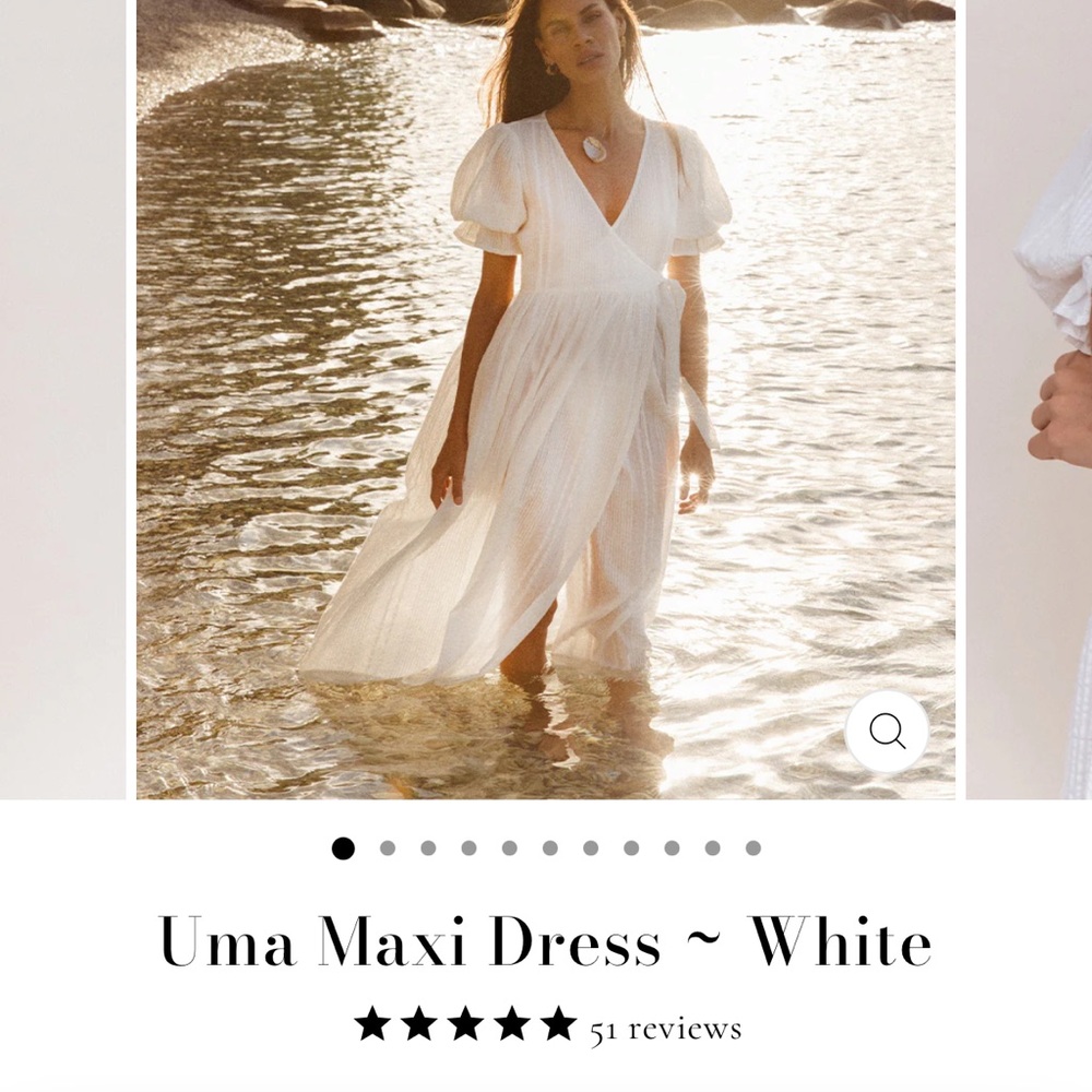 Daughters of India White Uma Maxi Dress